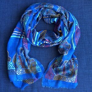 Blue Abstract Scarf